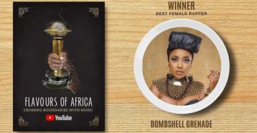 Bombshell Wins Best Female Rapper At This Years AFRIMMA's