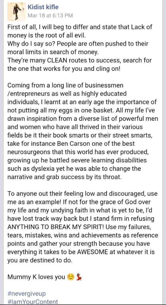 Kidist Kifle Responds To Leaked UNZA Results