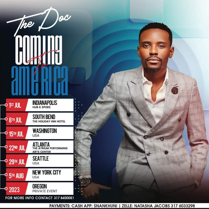 Namadingo Booked In America From July To August Washington New York Atlanta And Many More